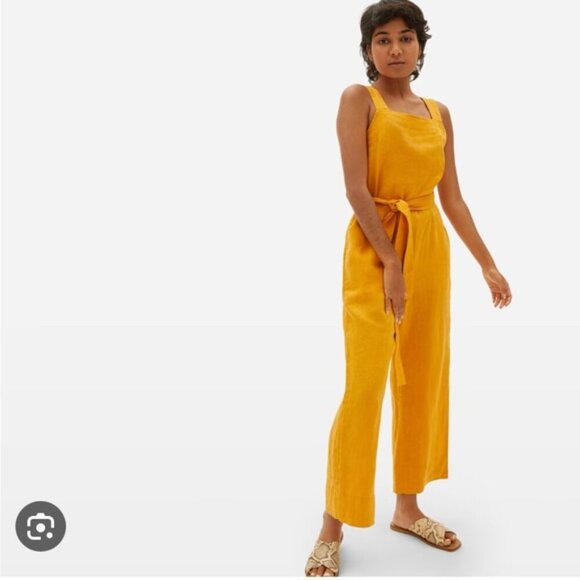 Everlane Pants - Everlane Sunflower Yellow Linen Jumpsuit size 2P EUC Spring Summer Casual Boho